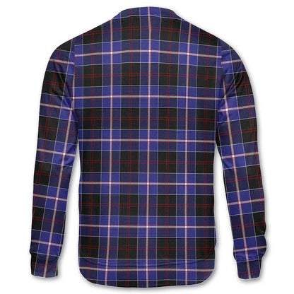 Clan Dunlop Tartan Men Sweatshirt Crest And Plaid Basic Style