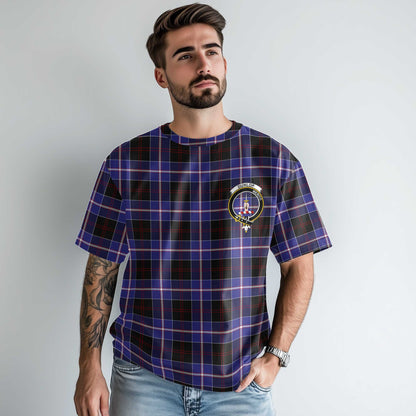 Clan Dunlop Tartan Men T Shirt Crest And Plaid Basic Style