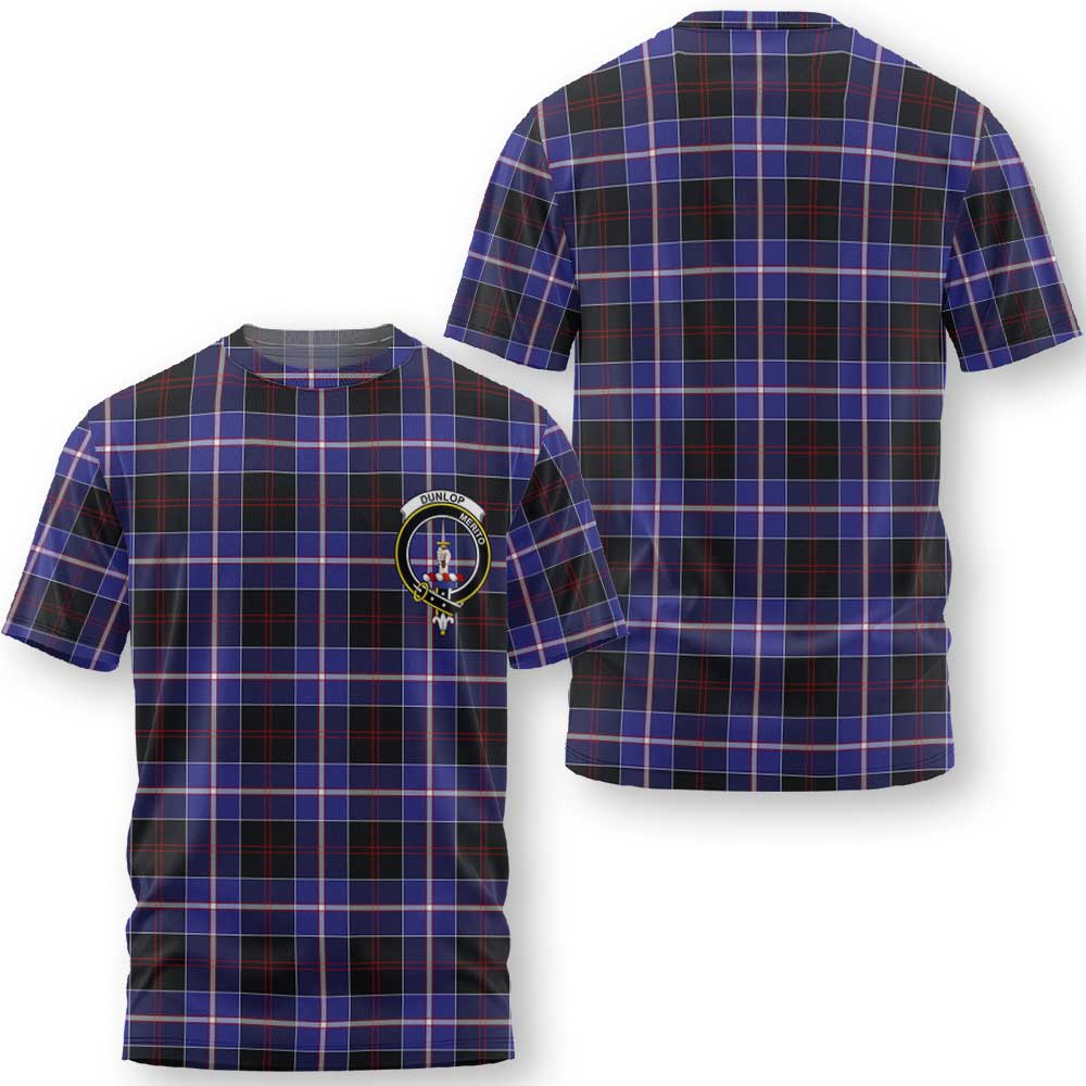 Clan Dunlop Tartan Men T Shirt Crest And Plaid Basic Style