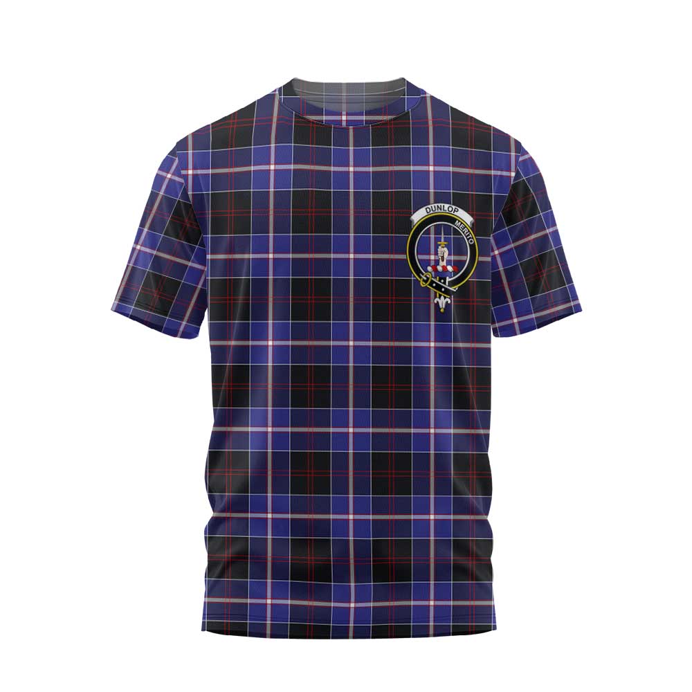 Clan Dunlop Tartan Men T Shirt Crest And Plaid Basic Style