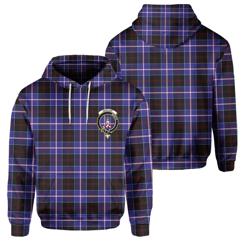 Clan Dunlop Tartan Women Hoodie Crest And Plaid Basic Style