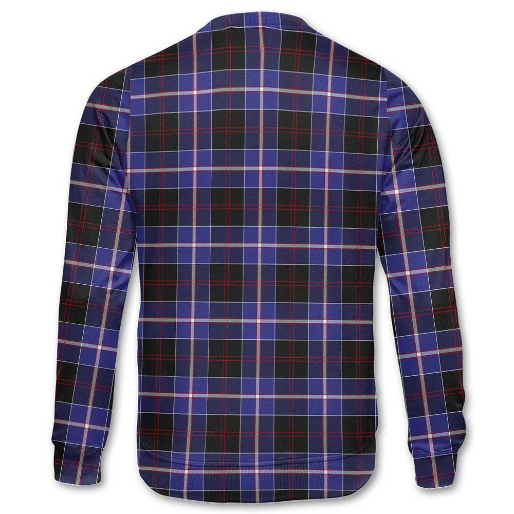 Clan Dunlop Tartan Women Sweatshirt Crest And Plaid Basic Style