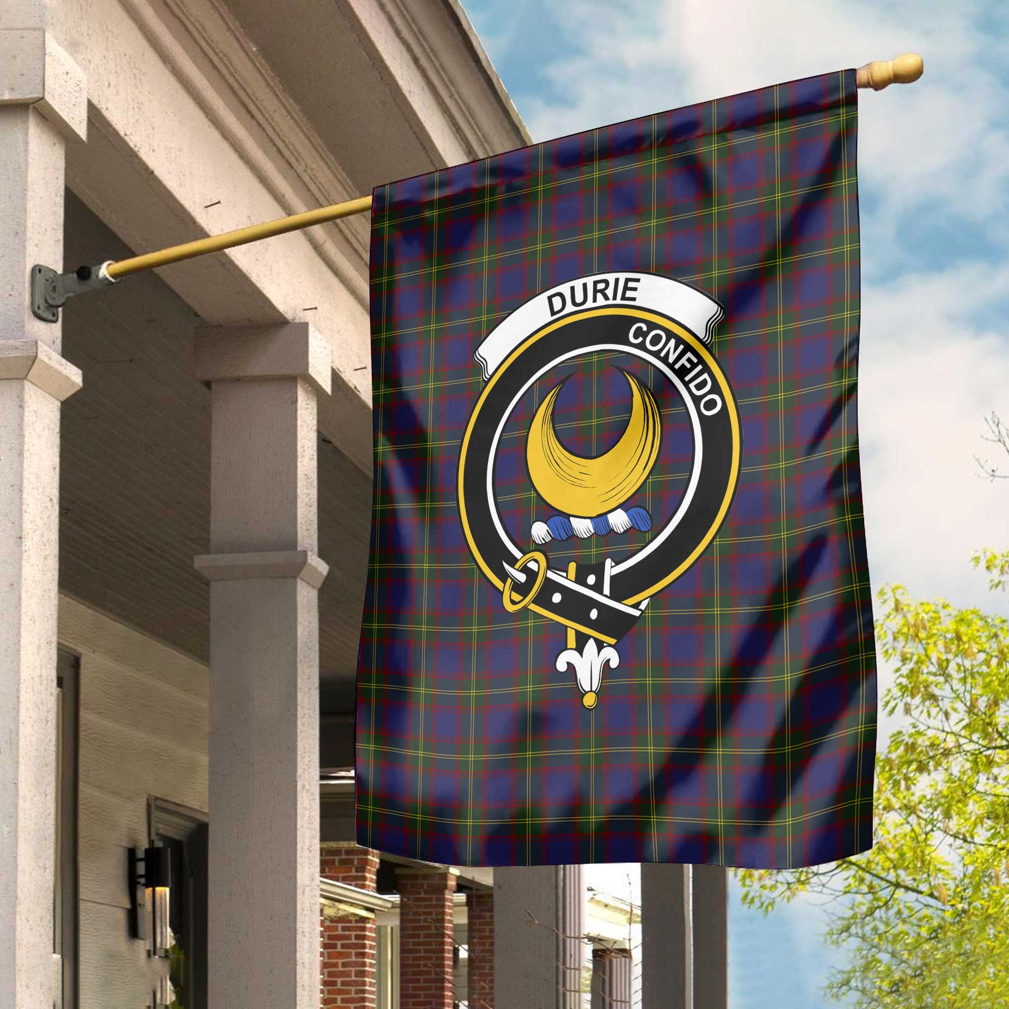 Clan Durie Tartan Garden Flag Crest And Plaid Basic Style