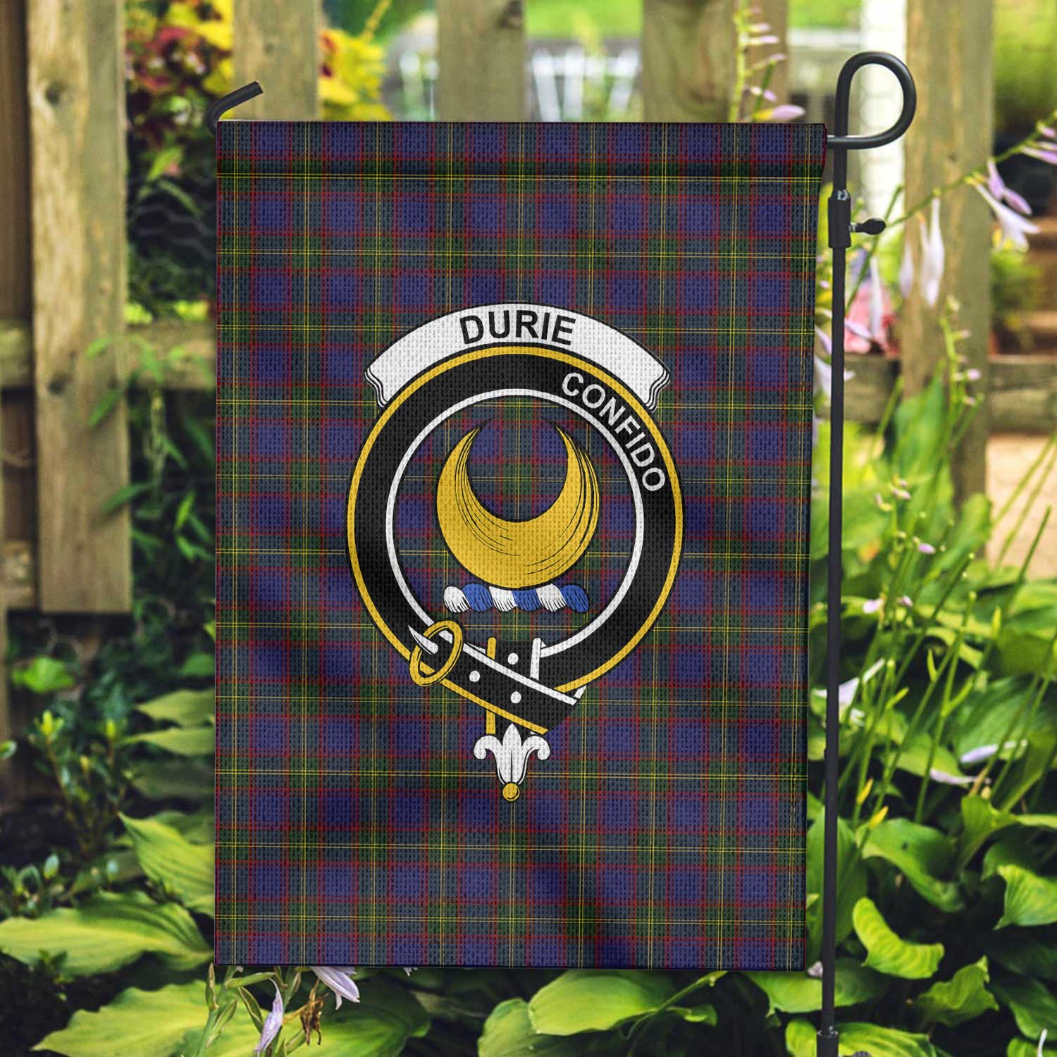 Clan Durie Tartan Garden Flag Crest And Plaid Basic Style