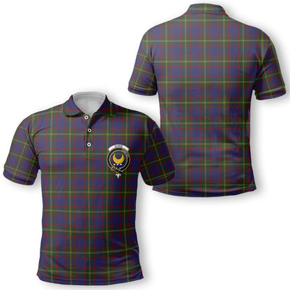 Clan Durie Tartan Golf Men Polo Shirt Crest And Plaid Basic Style