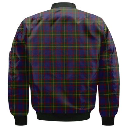 Clan Durie Tartan Men Bomber Jacket Crest And Plaid Basic Style