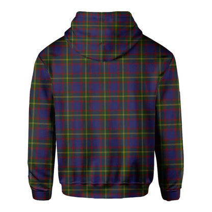 Clan Durie Tartan Men Hoodie Crest And Plaid Basic Style