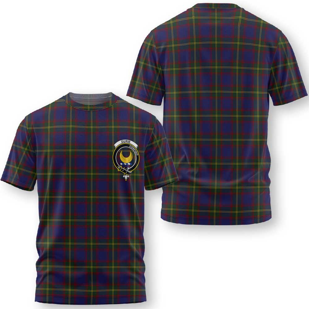 Clan Durie Tartan Men T Shirt Crest And Plaid Basic Style