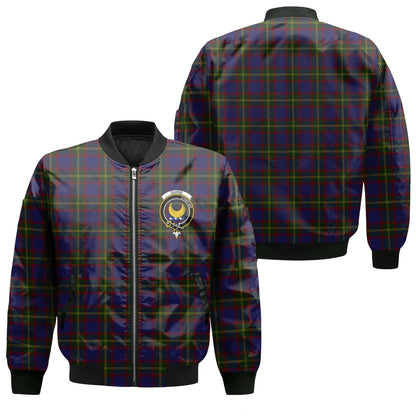 Clan Durie Tartan Women Bomber Jacket Crest And Plaid Basic Style