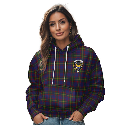 Clan Durie Tartan Women Hoodie Crest And Plaid Basic Style