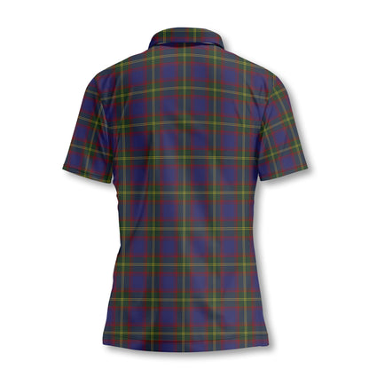 Clan Durie Tartan Women Polo Shirt Crest And Plaid Basic Style