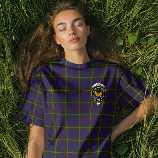 Clan Durie Tartan Women T Shirt Crest And Plaid Basic Style