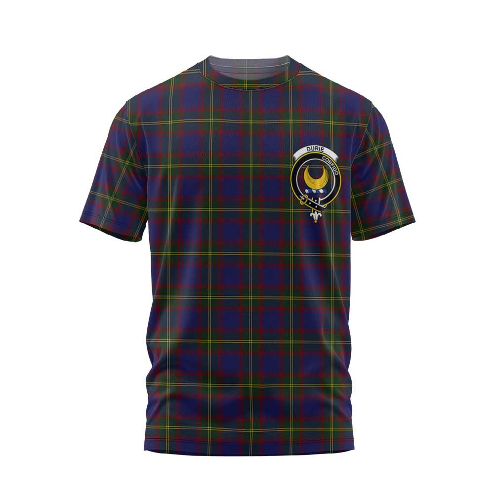 Clan Durie Tartan Women T Shirt Crest And Plaid Basic Style