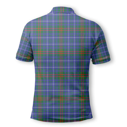 Clan Edmonstone Tartan Golf Men Polo Shirt Crest And Plaid Basic Style