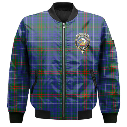 Clan Edmonstone Tartan Men Bomber Jacket Crest And Plaid Basic Style