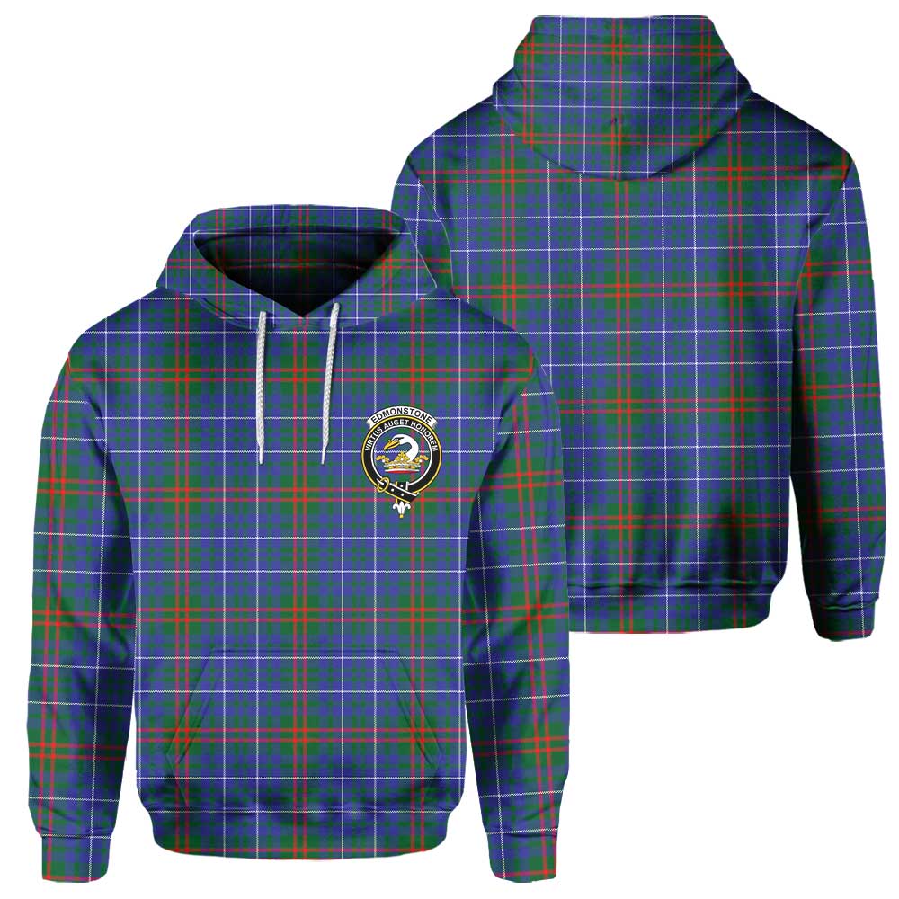 Clan Edmonstone Tartan Men Hoodie Crest And Plaid Basic Style