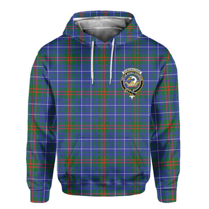 Clan Edmonstone Tartan Men Hoodie Crest And Plaid Basic Style