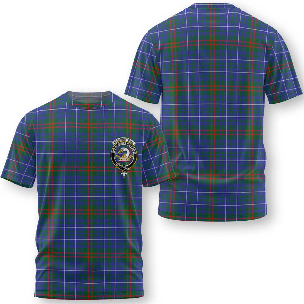 Clan Edmonstone Tartan Men T Shirt Crest And Plaid Basic Style