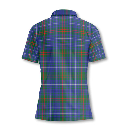 Clan Edmonstone Tartan Women Polo Shirt Crest And Plaid Basic Style