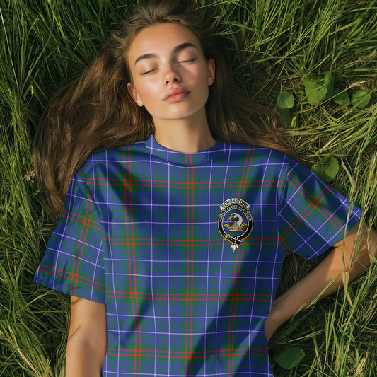 Clan Edmonstone Tartan Women T Shirt Crest And Plaid Basic Style