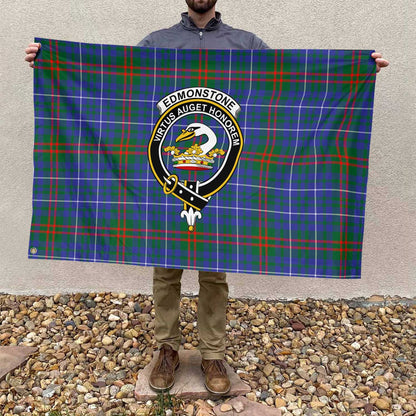 Clan Edmonstone Of Duntreath Tartan Flag 1 Crest And Plaid Basic Style Tartan House Flag Crest And Plaid Basic Style