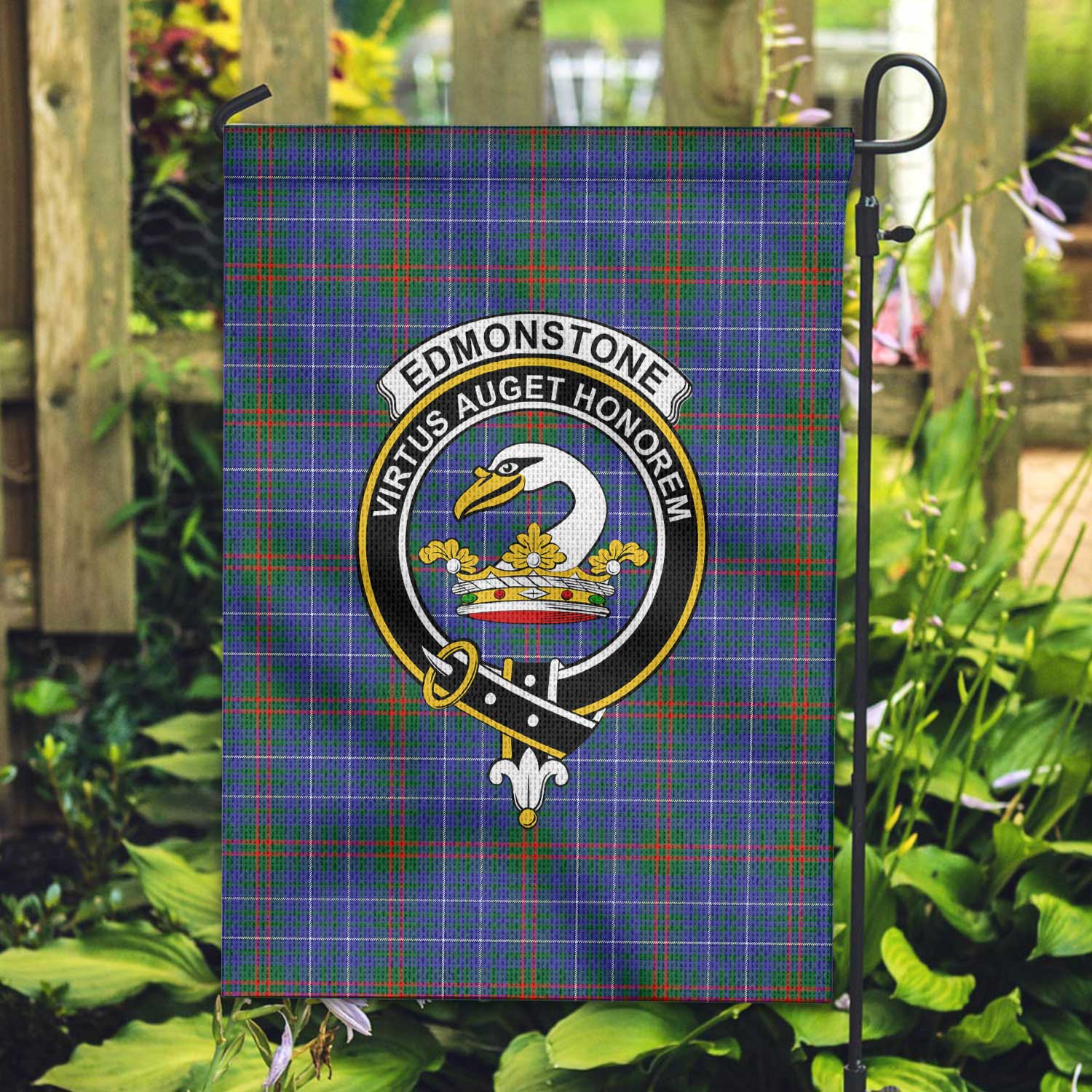 Clan Edmonstone Of Duntreath Tartan Garden Flag Crest And Plaid Basic Style