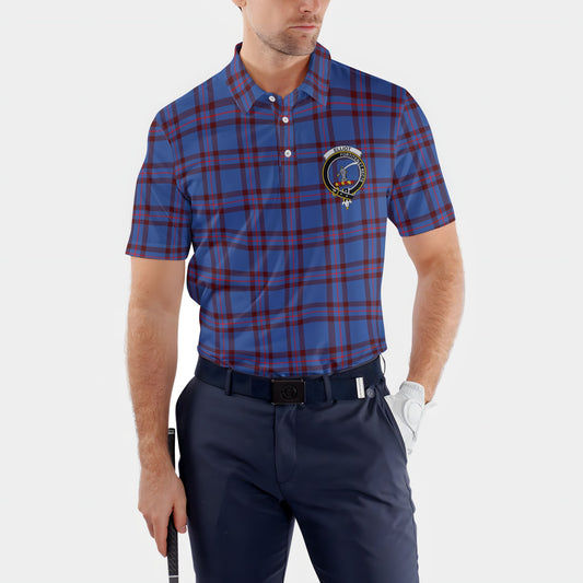 Clan Elliot Tartan Golf Men Polo Shirt Crest And Plaid Basic Style