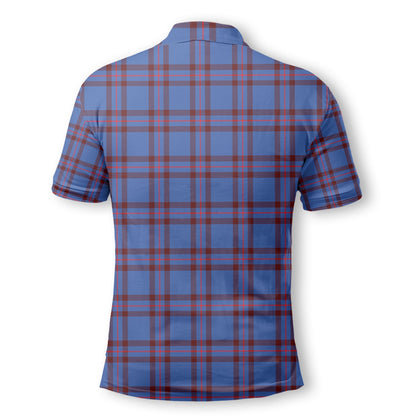 Clan Elliot Tartan Golf Men Polo Shirt Crest And Plaid Basic Style