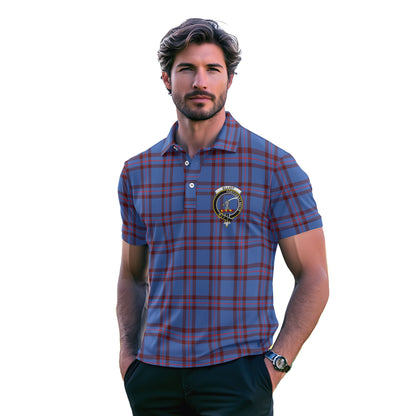 Clan Elliot Tartan Golf Men Polo Shirt Crest And Plaid Basic Style