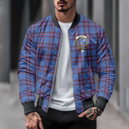 Clan Elliot Tartan Men Bomber Jacket Crest And Plaid Basic Style