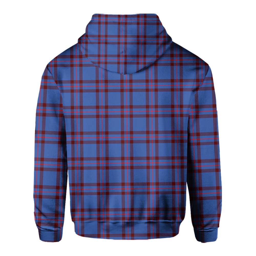 Clan Elliot Tartan Men Hoodie Crest And Plaid Basic Style