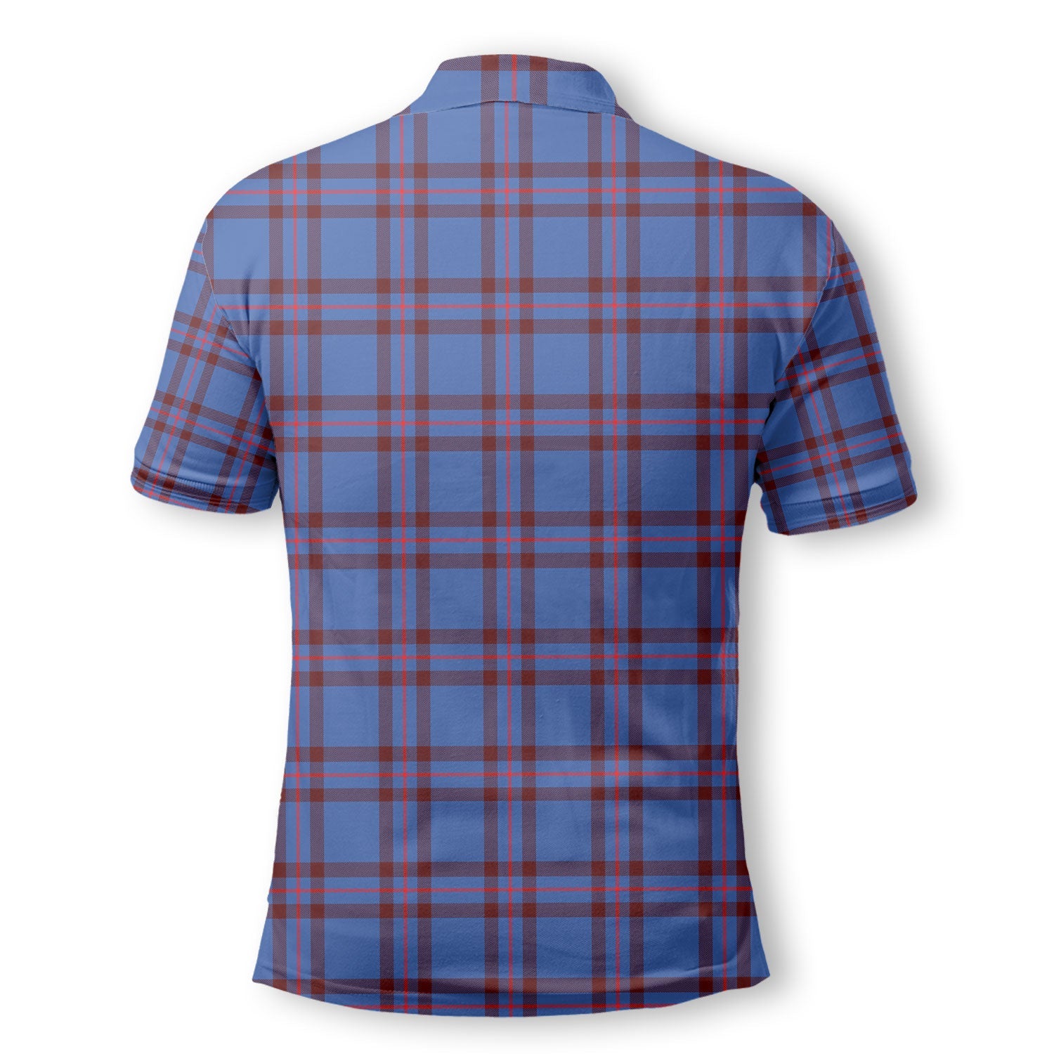 Clan Elliot Tartan Men Polo Shirt Crest And Plaid Basic Style