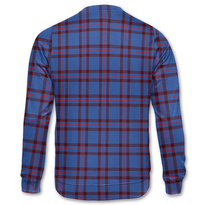 Clan Elliot Tartan Women Sweatshirt Crest And Plaid Basic Style