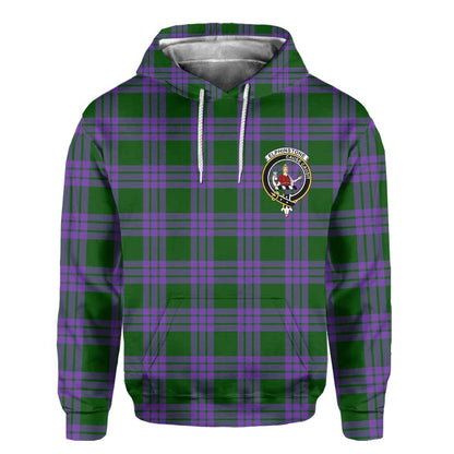 Clan Elphinstone Tartan Men Hoodie Crest And Plaid Basic Style