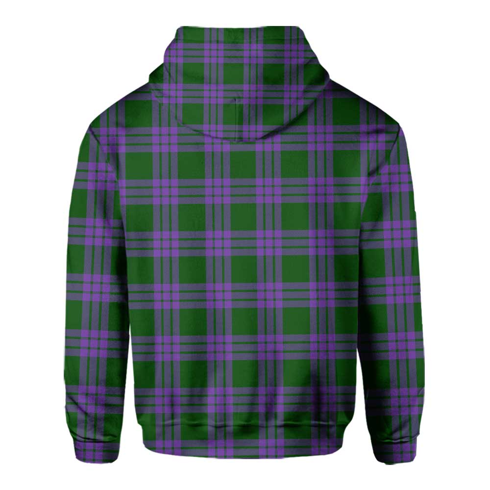 Clan Elphinstone Tartan Men Hoodie Crest And Plaid Basic Style