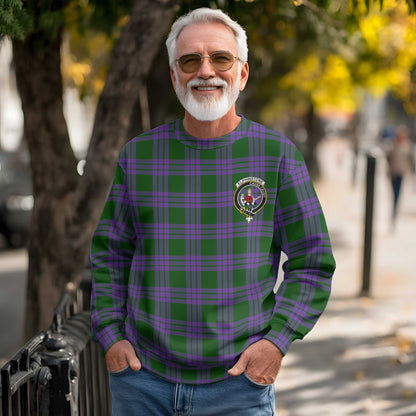 Clan Elphinstone Tartan Men Sweatshirt Crest And Plaid Basic Style