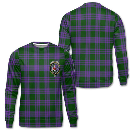 Clan Elphinstone Tartan Men Sweatshirt Crest And Plaid Basic Style