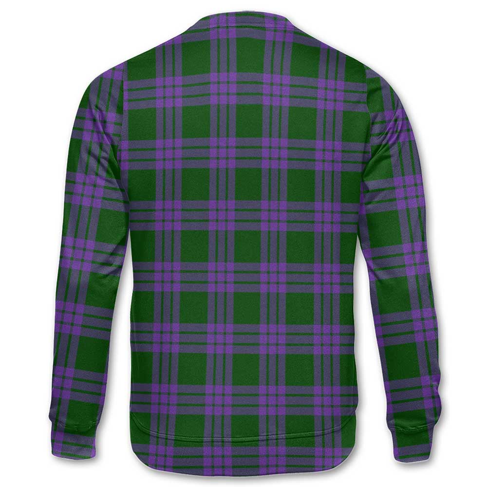 Clan Elphinstone Tartan Men Sweatshirt Crest And Plaid Basic Style