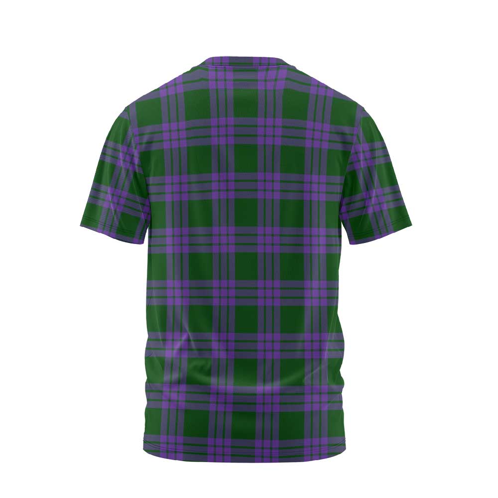 Clan Elphinstone Tartan Men T Shirt Crest And Plaid Basic Style