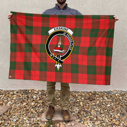 Clan Erskine Tartan Flag Crest And Plaid Basic Style