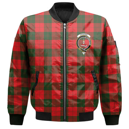 Clan Erskine Tartan Men Bomber Jacket Crest And Plaid Basic Style