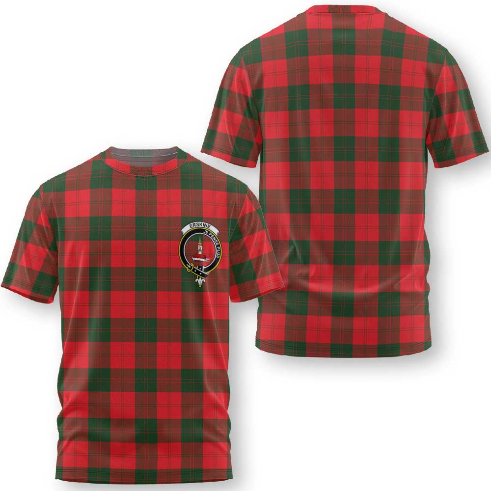 Clan Erskine Tartan Men T Shirt Crest And Plaid Basic Style