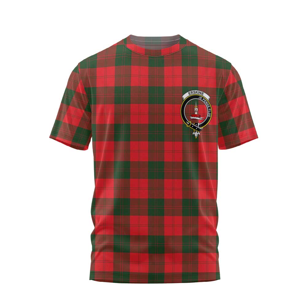 Clan Erskine Tartan Men T Shirt Crest And Plaid Basic Style