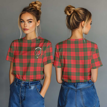 Clan Erskine Tartan Women T Shirt Crest And Plaid Basic Style