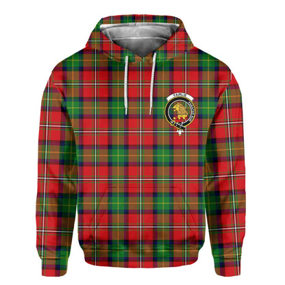 Clan Fairlie Tartan Men Hoodie Crest And Plaid Basic Style