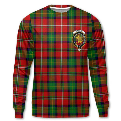 Clan Fairlie Tartan Men Sweatshirt Crest And Plaid Basic Style