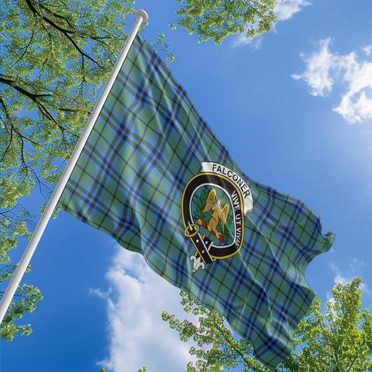 Clan Falconer Tartan Flag Crest And Plaid Basic Style