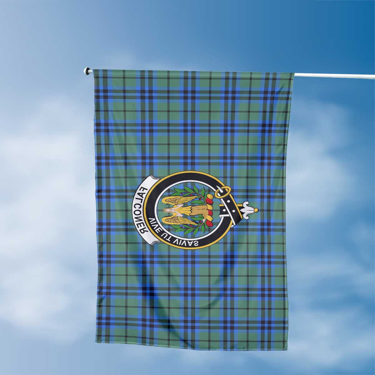 Clan Falconer Tartan Flag Crest And Plaid Basic Style