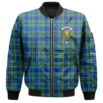 Clan Falconer Tartan Men Bomber Jacket Crest And Plaid Basic Style