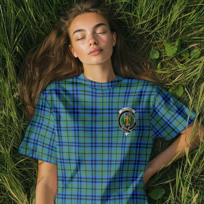 Clan Falconer Tartan Women T Shirt Crest And Plaid Basic Style